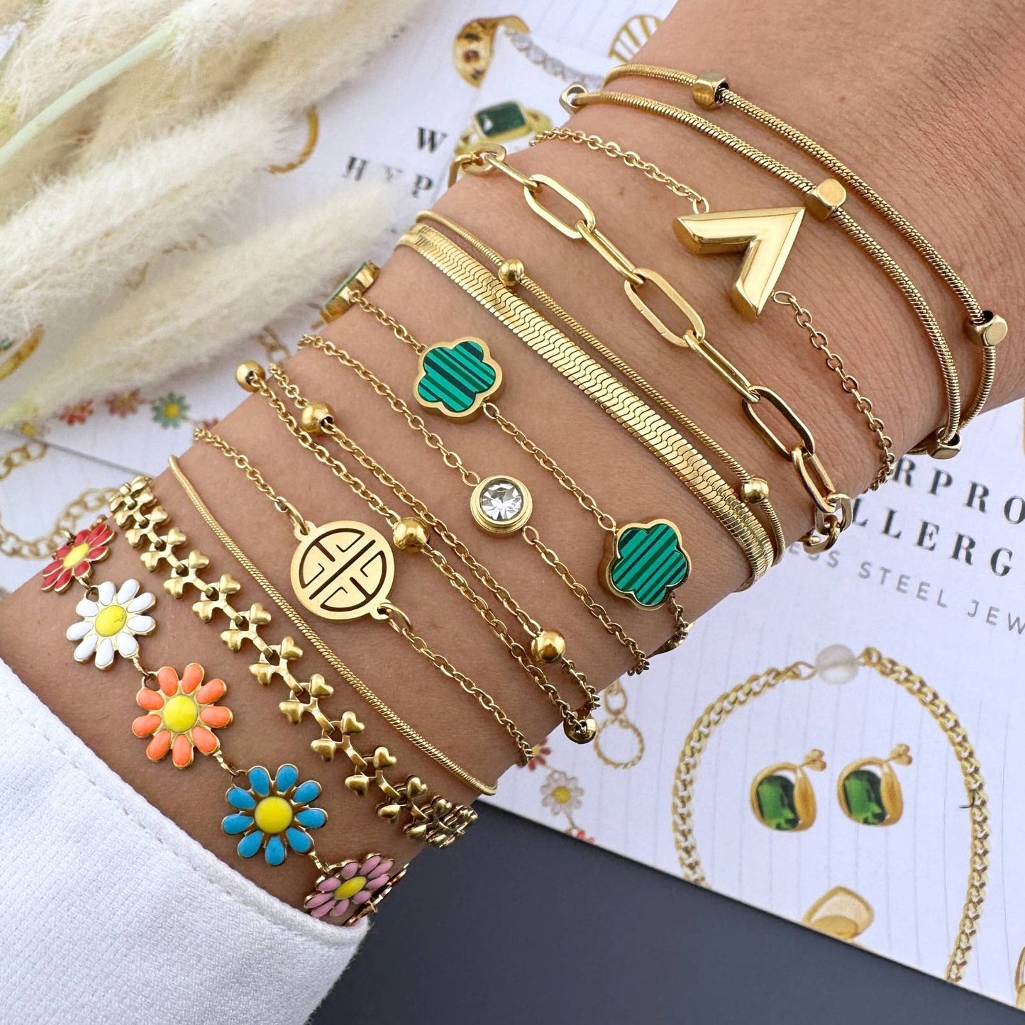 18K gold plated Stainless steel bracelet, Intensity 87288-0