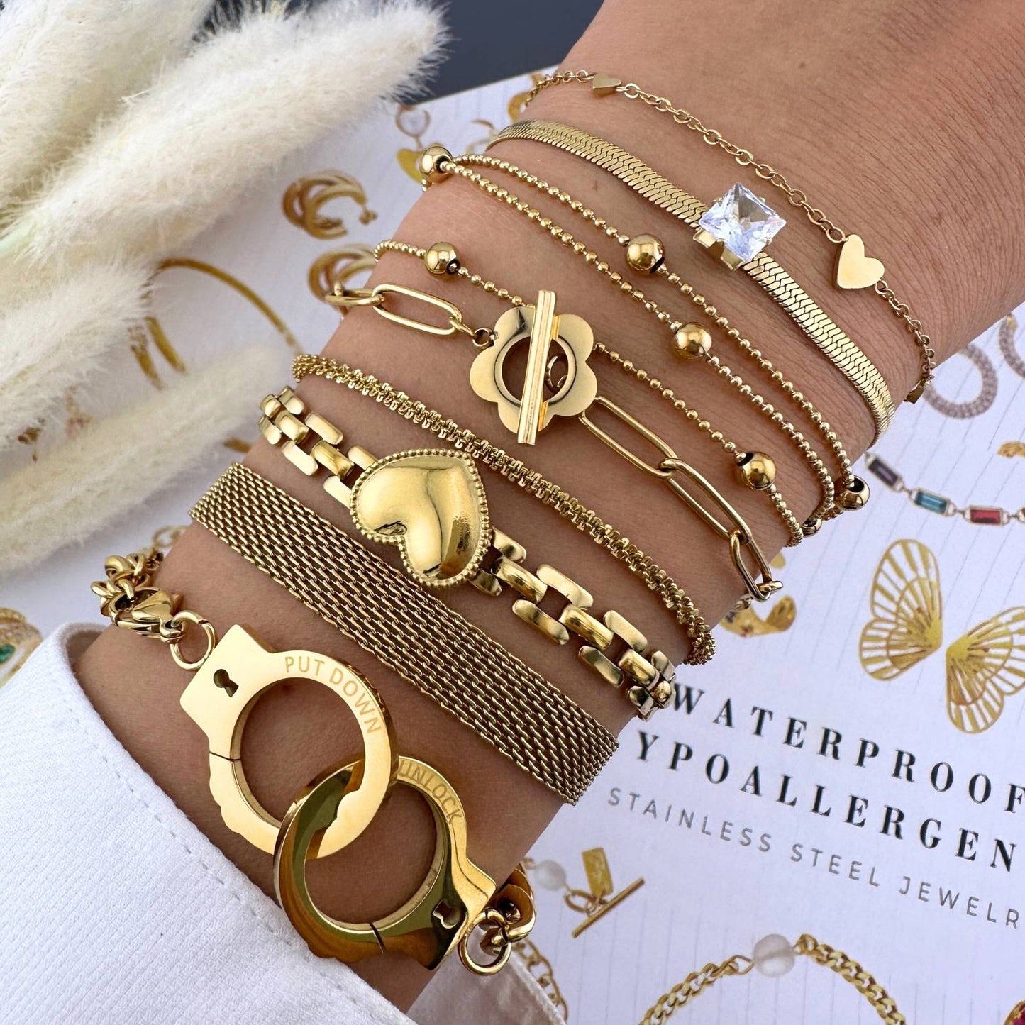 18K gold plated Stainless steel bracelet, Intensity 87955-0
