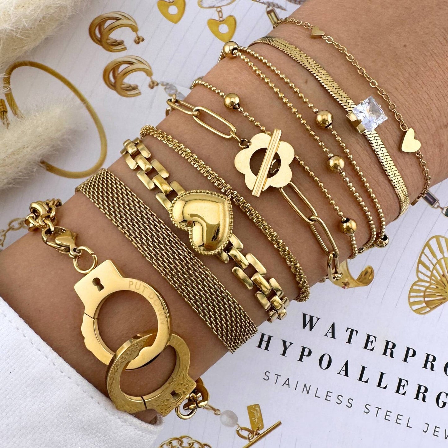 18K gold plated Stainless steel bracelet, Intensity 87955-0