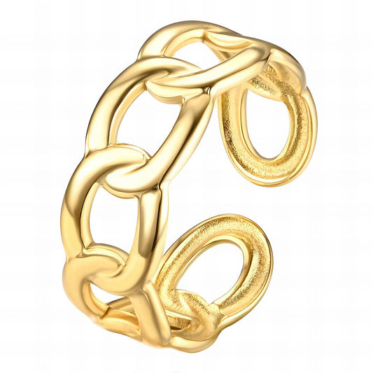 18K gold plated Stainless steel finger ring, Intensity 87094-0