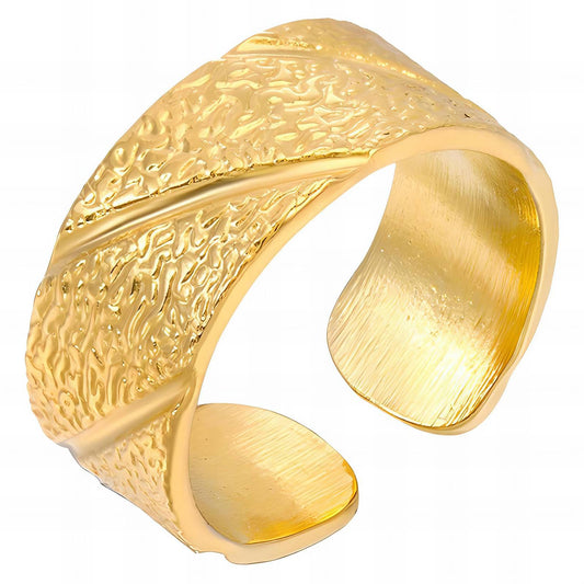 18K gold plated Stainless steel finger ring, Intensity 87095-0-7