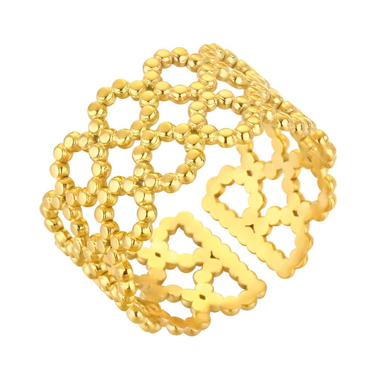 18K gold plated Stainless steel finger ring, Intensity 87097-0