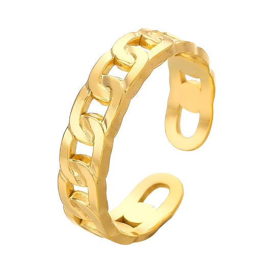 18K gold plated Stainless steel finger ring, Intensity 87098-0
