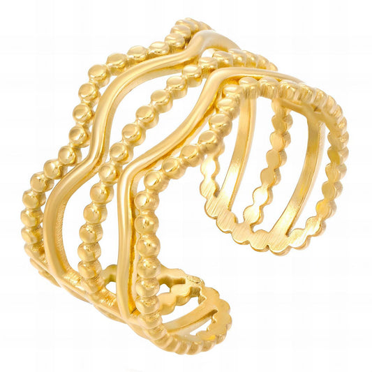 18K gold plated Stainless steel finger ring, Intensity 87099-0