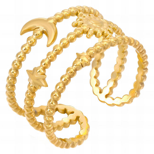 18K gold plated Stainless steel finger ring, Intensity 87103-0