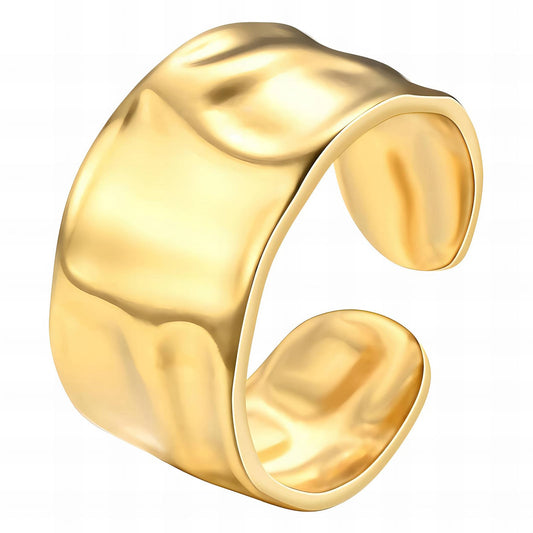 18K gold plated Stainless steel finger ring, Intensity88582-0