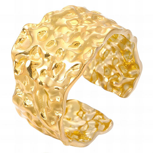 18K gold plated Stainless steel finger ring, Intensity 87110-0-6.5