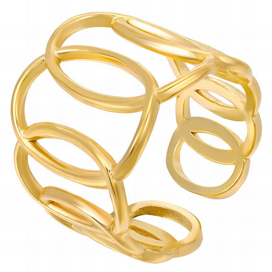 18K gold plated Stainless steel finger ring, Intensity 87111-0