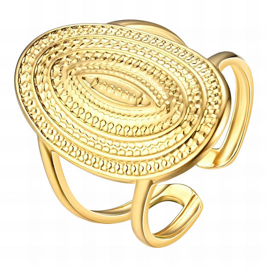 18K gold plated Stainless steel finger ring, Intensity 87112-0