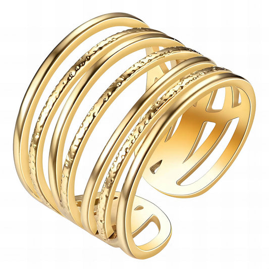 18K gold plated Stainless steel finger ring, Intensity 87116-0