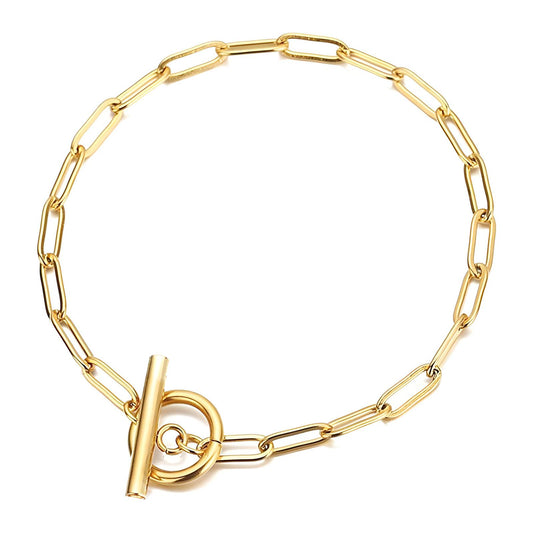 18K gold plated Stainless steel bracelet, Intensity 87145-0