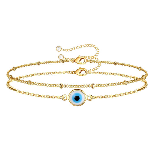 18K gold plated Stainless steel  Evil Eye bracelet, Intensity 87170-0