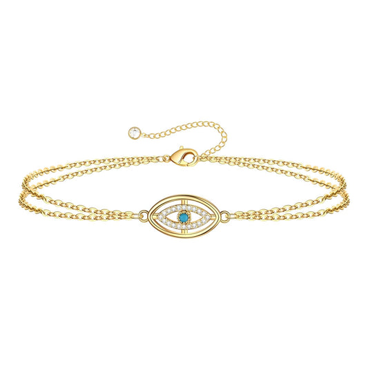 18K gold plated Stainless steel  Evil Eye bracelet, Intensity 87175-0
