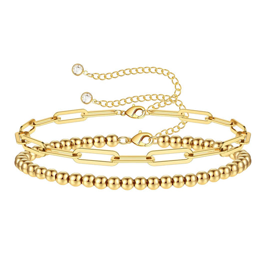 18K gold plated Stainless steel bracelet, Intensity 87176-0