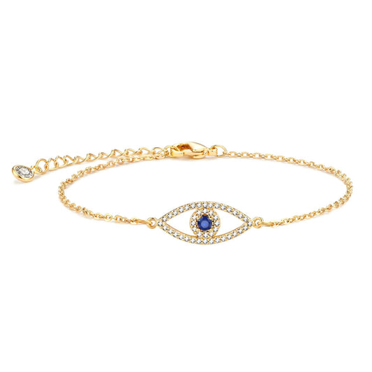 18K gold plated Stainless steel  Evil Eye bracelet, Intensity 87177-0