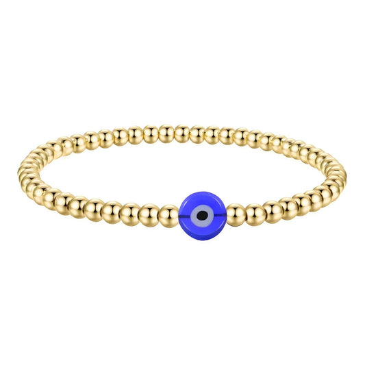 18K gold plated Stainless steel  Evil Eye bracelet, Intensity 87180-0