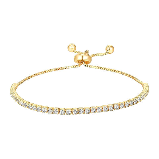 18K gold plated Stainless steel  Tennis bracelet, Intensity 87185-0