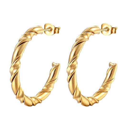 18K gold plated Stainless steel earrings, Intensity 87213-0