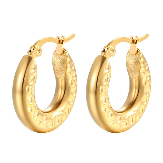 18K gold plated Stainless steel earrings, Intensity 87736-0