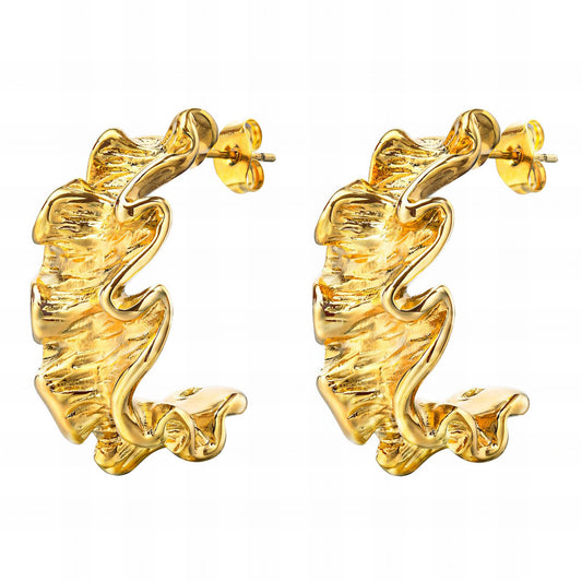 18K gold plated Stainless steel earrings, Intensity 87268-0
