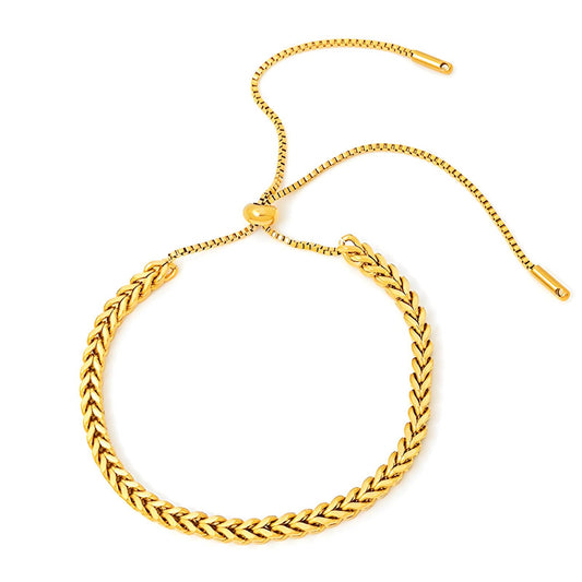 18K gold plated Stainless steel bracelet, Intensity 87289-0