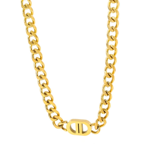 18K gold plated Stainless steel necklace, Intensity 87331-0