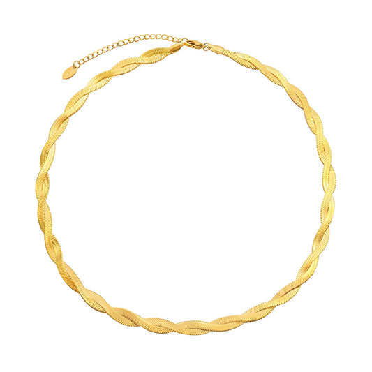 18K gold plated Stainless steel necklace, Intensity 87342-0