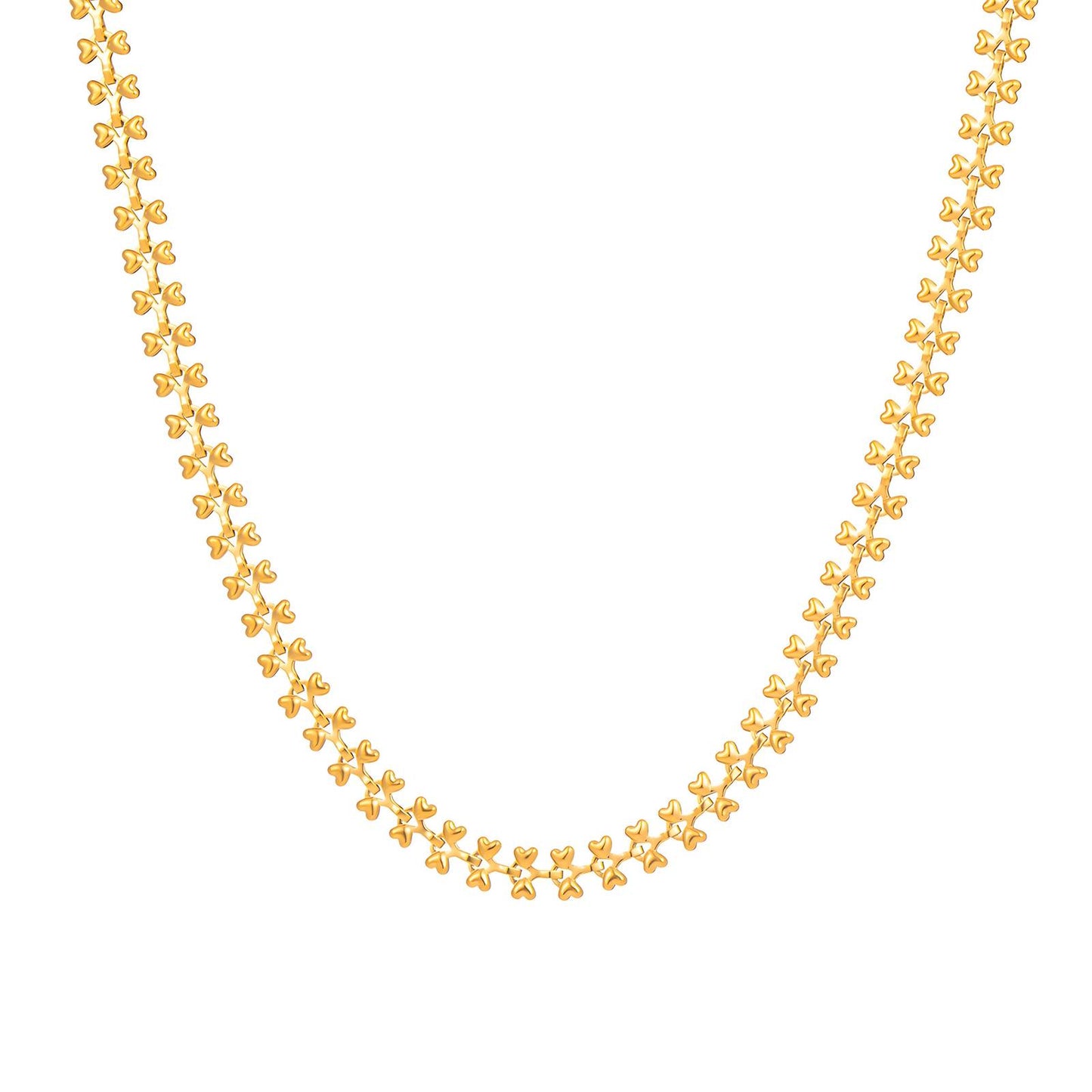 18K gold plated Stainless steel  Hearts necklace, Intensity 87345-0
