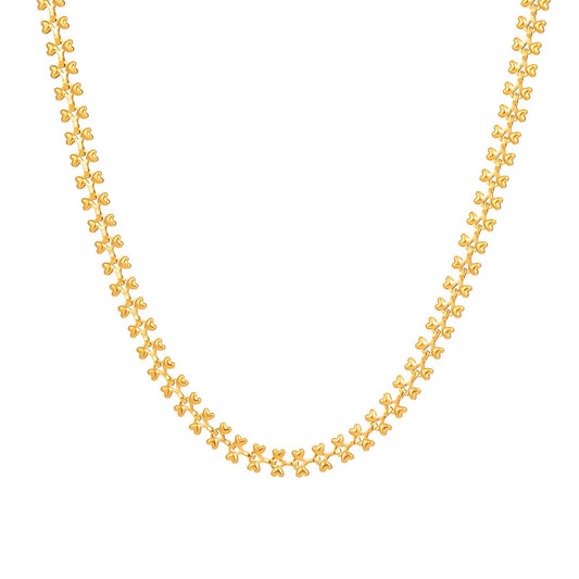 18K gold plated Stainless steel  Hearts necklace, Intensity 87345-0