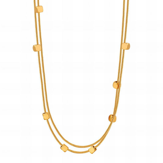 18K gold plated Stainless steel necklace, Intensity 87347-0