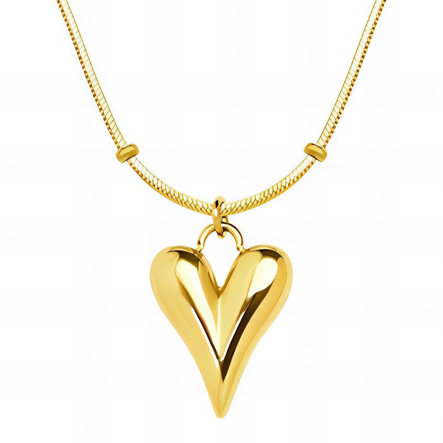 18K gold plated Stainless steel  Hearts necklace, Intensity 87374-0