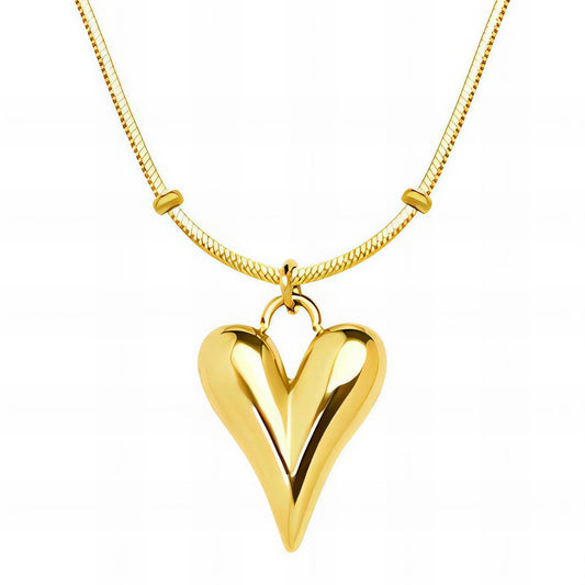 18K gold plated Stainless steel  Hearts necklace, Intensity 87374-0