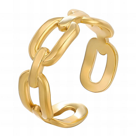 18K gold plated Stainless steel finger ring, Intensity 87387-0