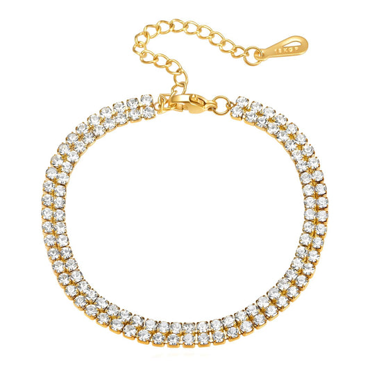 18K gold plated Stainless steel  Tennis bracelet, Intensity 87412-0