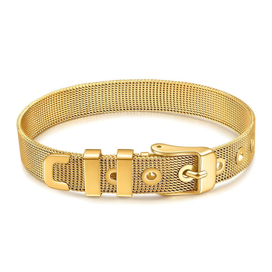 18K gold plated Stainless steel bracelet, Intensity 87418-0