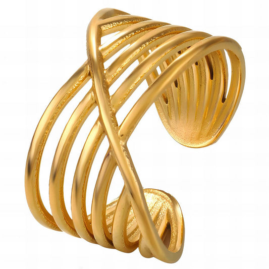 18K gold plated Stainless steel finger ring, Intensity 87598-0