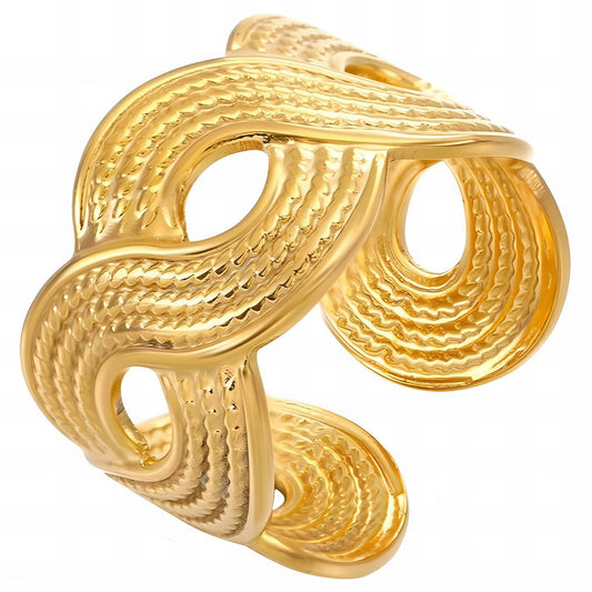 18K gold plated Stainless steel finger ring, Intensity 87599-0-7
