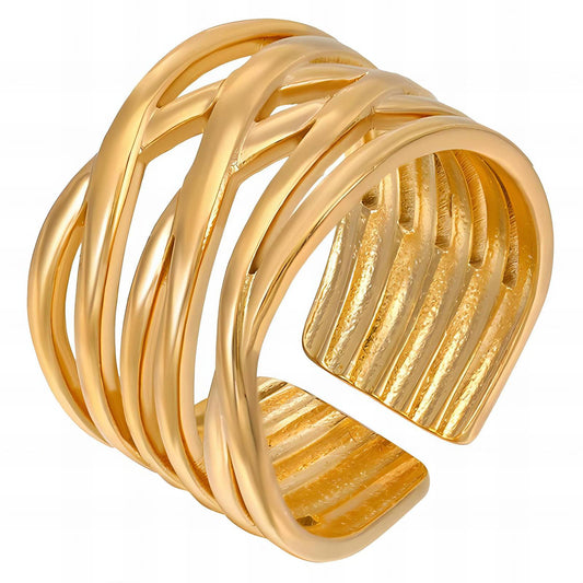 18K gold plated Stainless steel finger ring, Intensity 87604-0