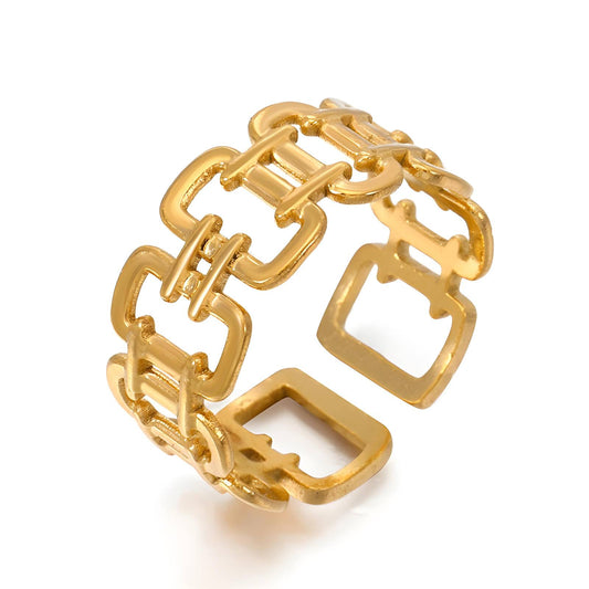 18K gold plated Stainless steel finger ring, Intensity 87605-0