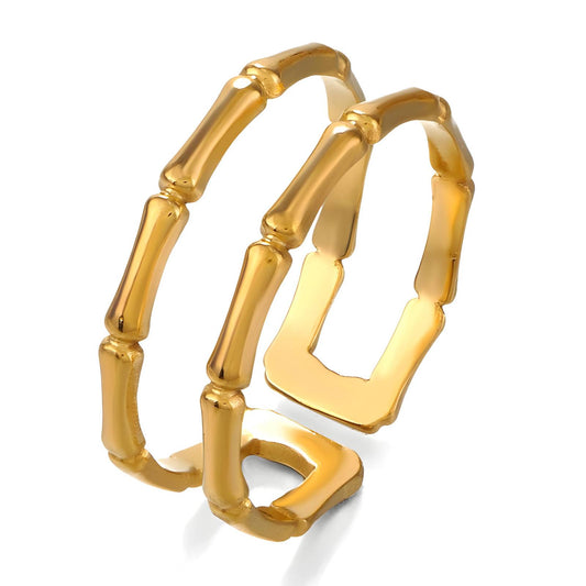 18K gold plated Stainless steel finger ring, Intensity 87610-0