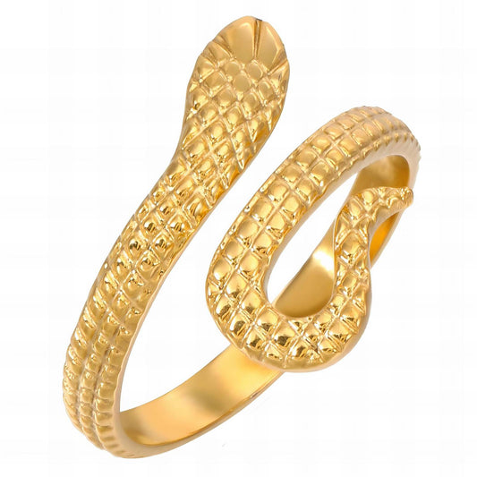 18K gold plated Stainless steel  Snakes finger ring, Intensity 87611-0-8