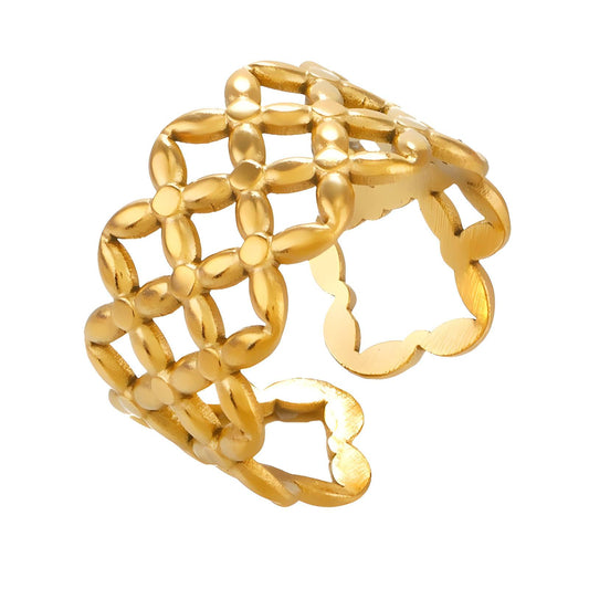 18K gold plated Stainless steel finger ring, Intensity 87614-0