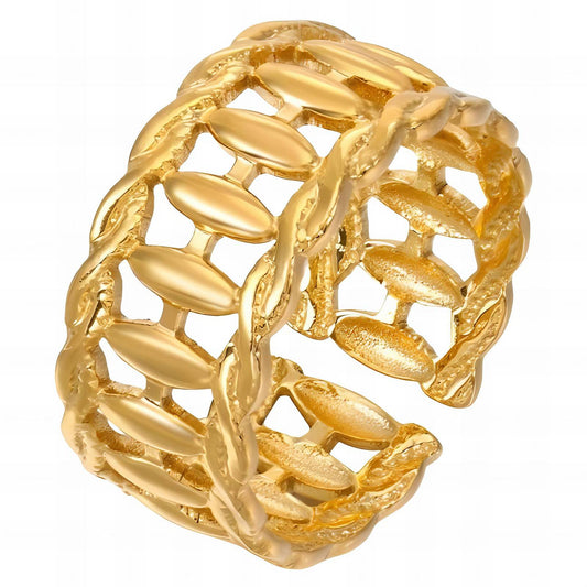 18K gold plated Stainless steel finger ring, Intensity 87619-0
