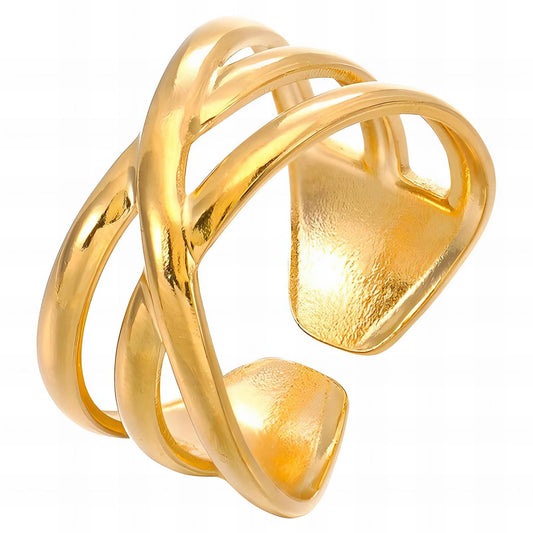 18K gold plated Stainless steel finger ring, Intensity 87634-0