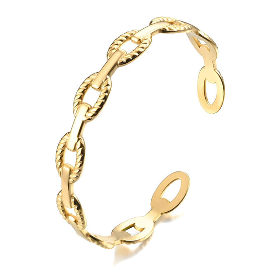 18K gold plated Stainless steel bracelet, Intensity 87669-0