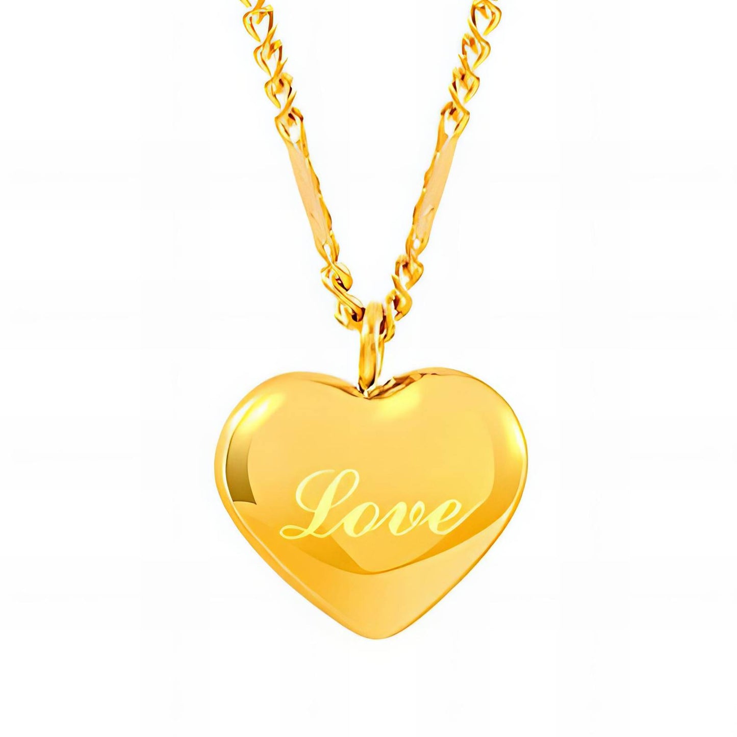 18K gold plated Stainless steel  Heart necklace, Intensity 87709-0