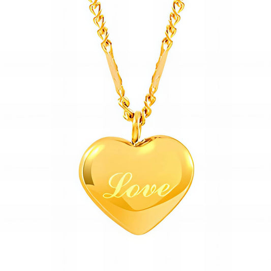 18K gold plated Stainless steel  Heart necklace, Intensity 87709-0