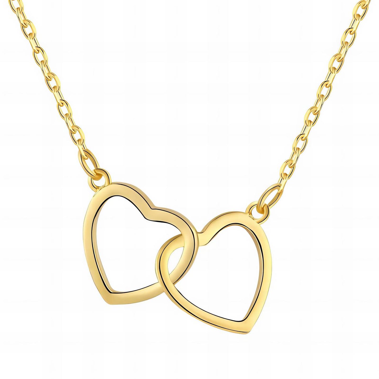 18K gold plated Stainless steel  Hearts necklace, Intensity 87729-0