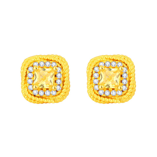 18K gold plated Stainless steel earrings, Intensity 87739-0