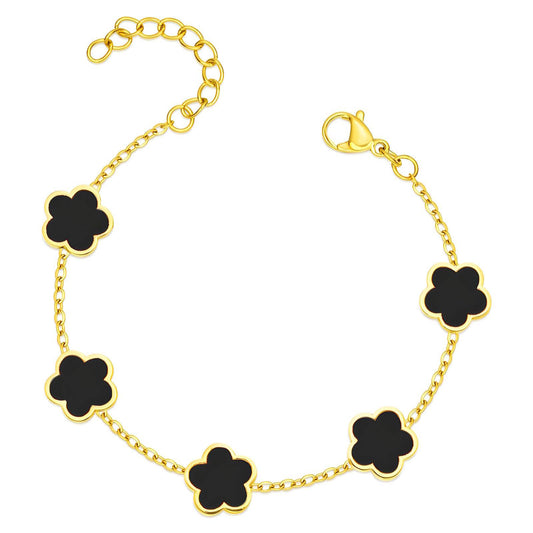 18K gold plated Stainless steel  Flower Meadow bracelet, Intensity 87755-0